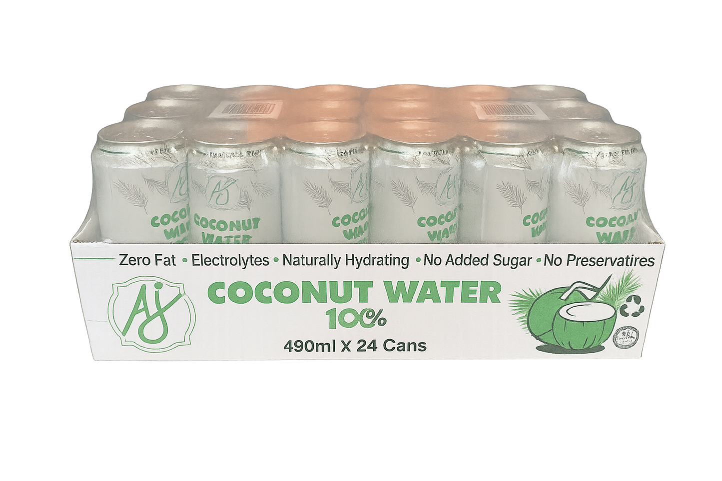 AJ Coconut Water 490ml X 24