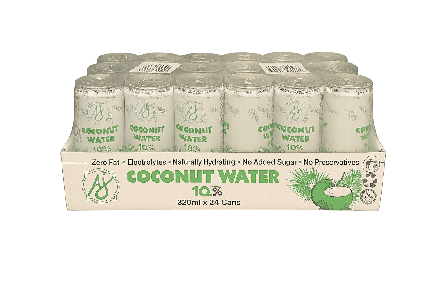 AJ Coconut Water 320ml X 24 - Vinays Food - AJ Fresh Foods Pty Ltd
