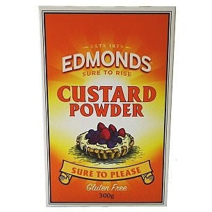 Edmonds Gluten Free Custard Powder 300g vintage label with pastry illustration