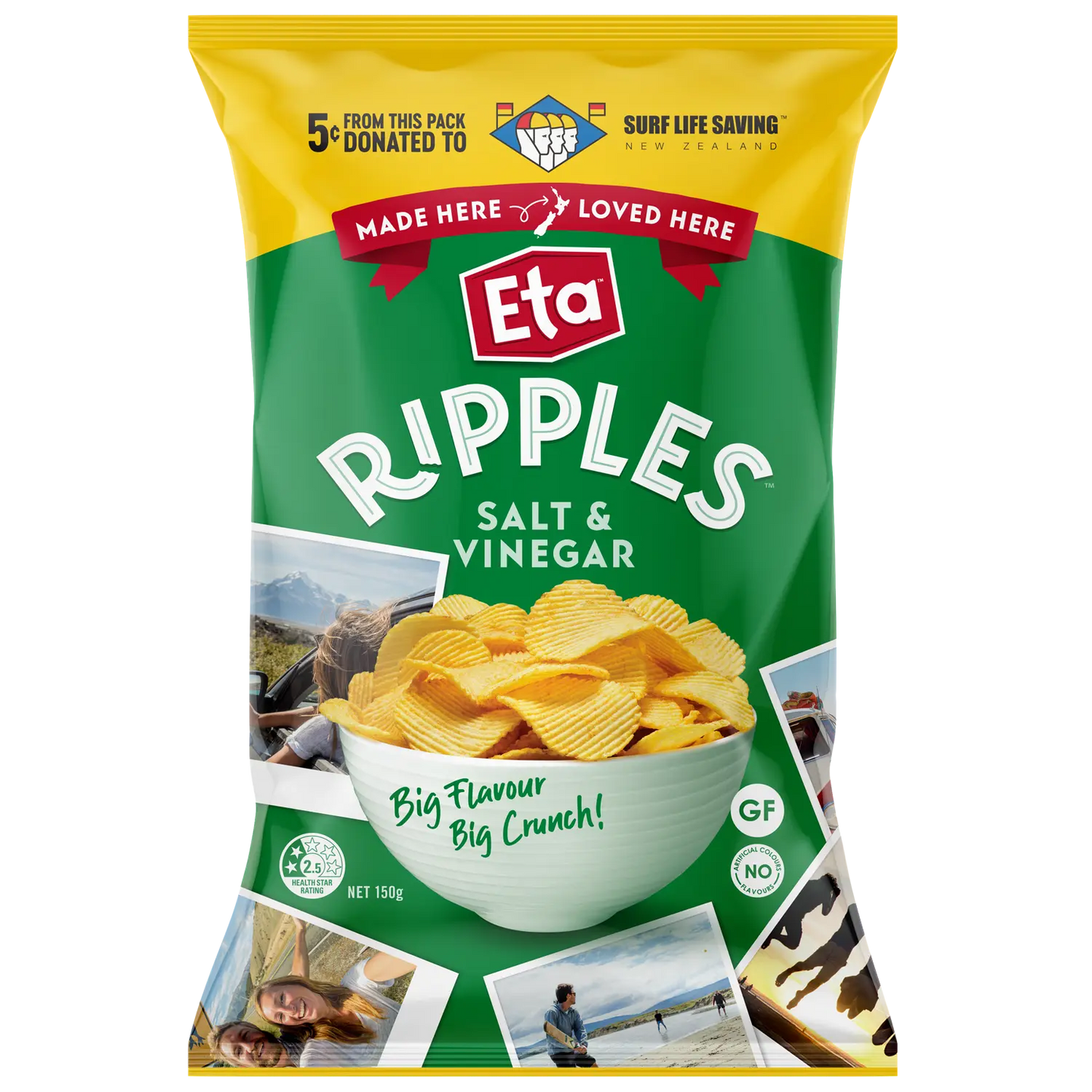 ETA Ripples Salt & Vinegar 150g x12 - Vinays Food - ETA