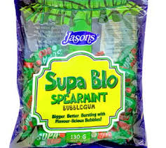 Jasons Spearmint Bubble Gum 1kgx12