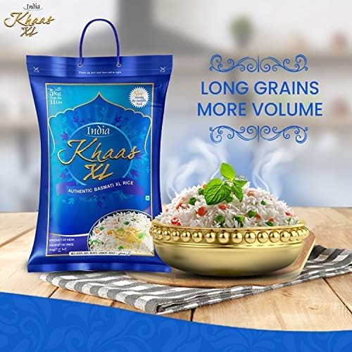 India Khaas XL Authentic Basmati Rice 5kg x3 - Vinays Food - Khaas