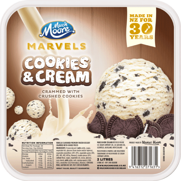 Much Moore Marvels Cookies & Cream 2L x9 - Vinays Food - Much Moore
