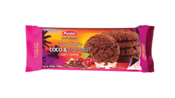 Punjas Cocoa & Coconut Cookies 130g x15 - Vinays Food - Punjas