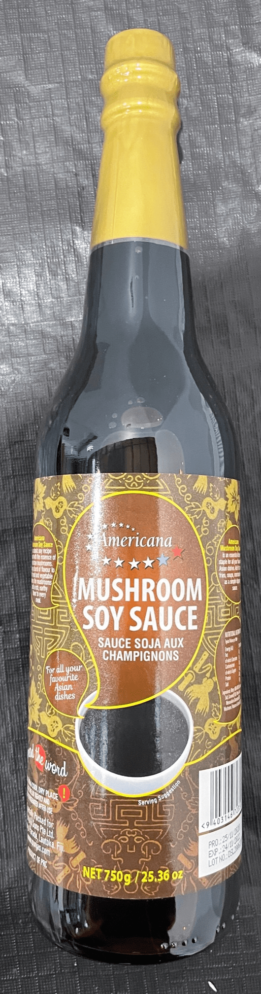 Punjas Mushroom Soya Sauce 750ml x12 - Vinays Food - Punjas
