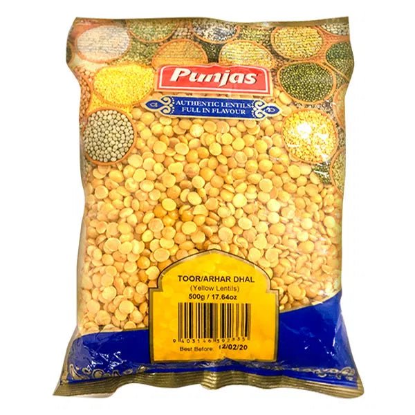 Punjas Toor Dhal 500g x30 - Vinays Food - Punjas