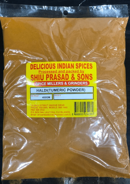Shiu Prasad Haldi 400g x12 - Vinays Food - Shiu Prasad