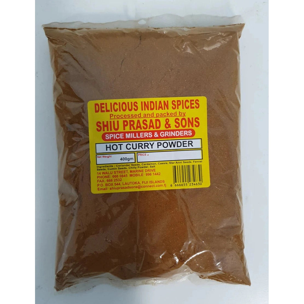 Shiu Prasad Hot Curry Powder 400g x12 - Vinays Food - Shiu Prasad