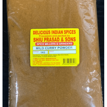 Shiu Prasad Mild Curry Powder 1kg x12 - Vinays Food - Shiu Prasad