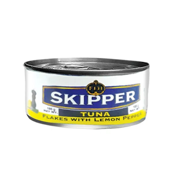 Skipper Tuna Flakes Lemon Pepper 185g x48 - Vinays Food - Skipper Blue