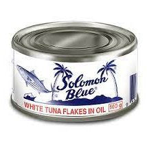 Solomon Blue Original White Flakes Tuna in Soy Oil 160g x 24 - Vinays Food - Solomon Blue
