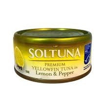 Soltuna Premium Chunk YF in Lemon & Pepper 160g x 24 - Vinays Food - Soltuna