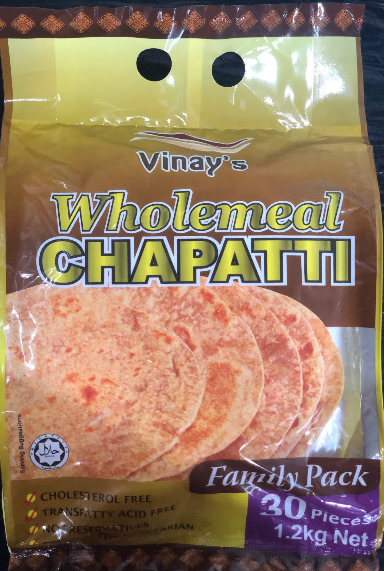 Vinay's Wholemeal Chapati 30pcs x 8pkts - Vinays Food - Vinay's