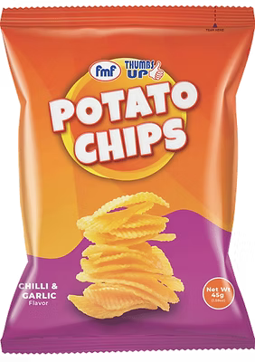 FMF Potato Chips Chilli Garlic 150g x12