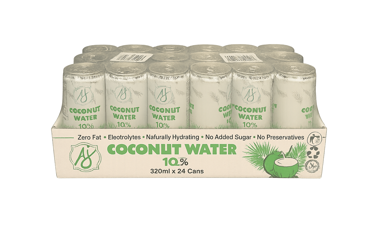 AJ Coconut Water 320ml X 24 - Vinays Food - AJ Fresh Foods Pty Ltd