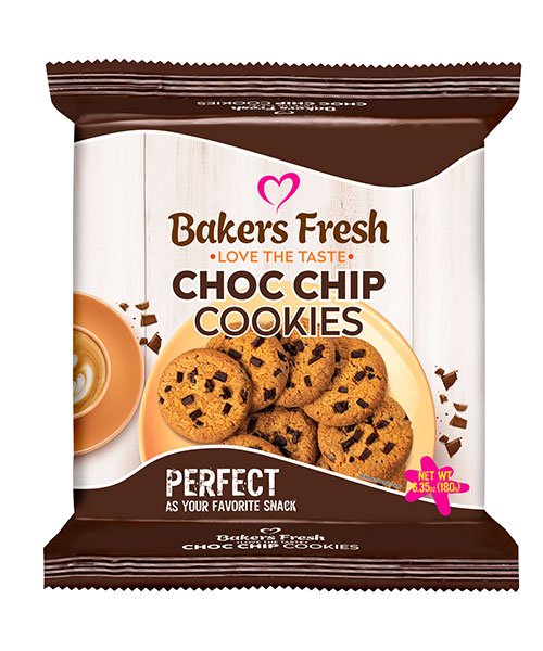Bakers Fresh Choc Chip Cookies 180g x20 - Vinays Food - Punjas