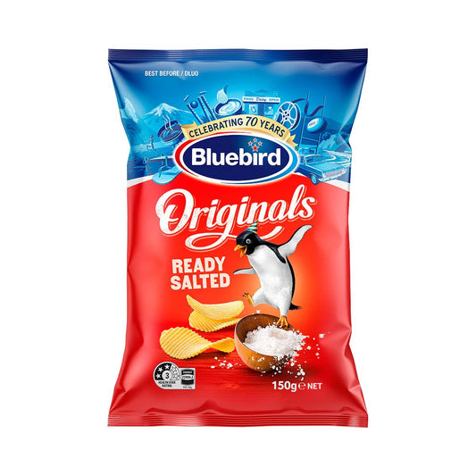 Bluebird Ready Salted 150g x12 - Vinays Food - Bluebird