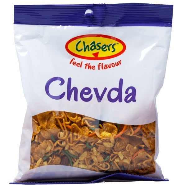 Chasers Chevda Mix 200g pouch with thin noodles, cornflakes and peanuts in traditional spices