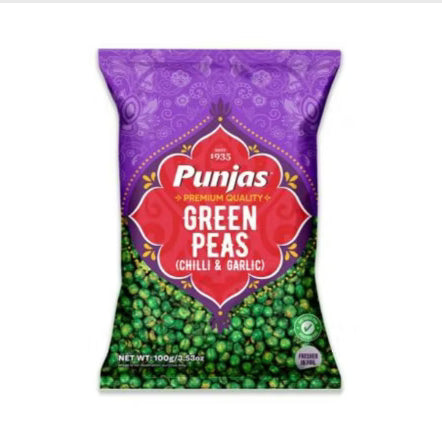 Punjas Green Peas Chilli & Garlic 100g x12
