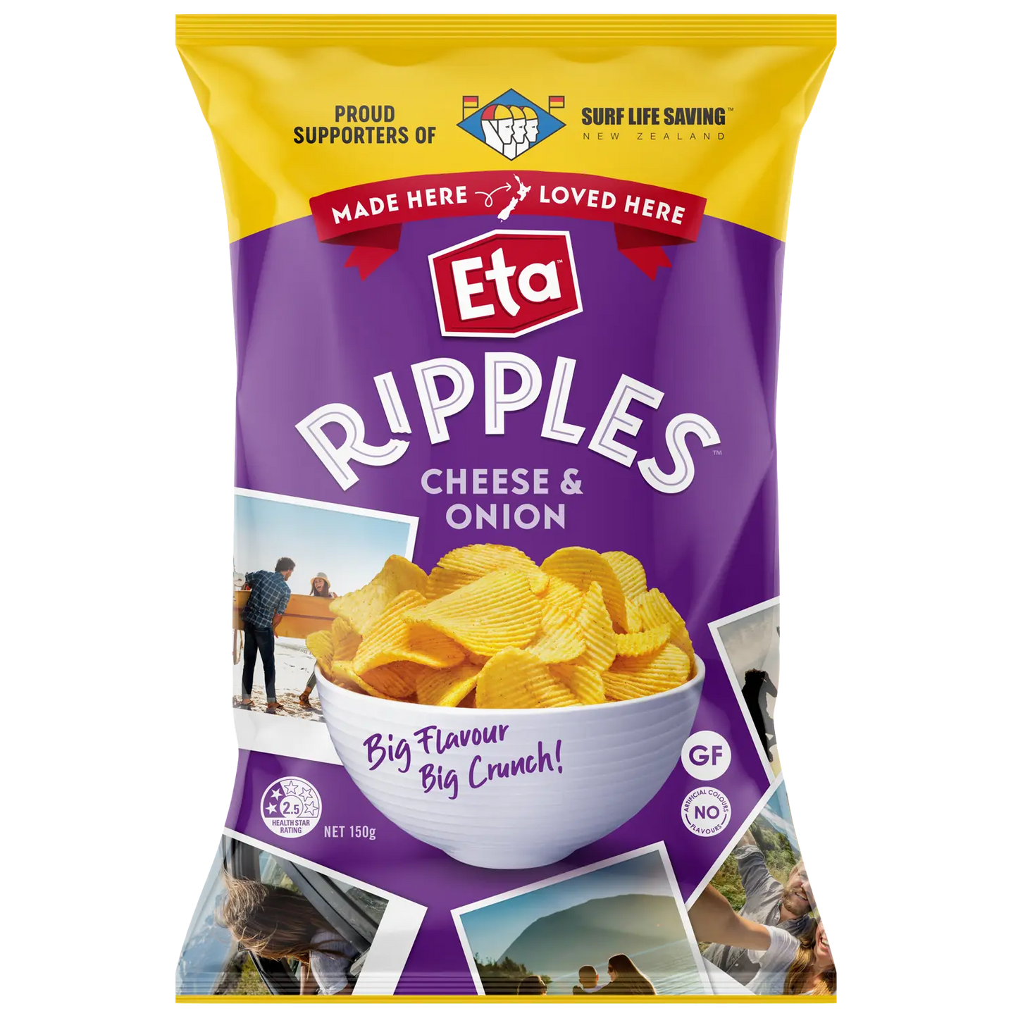 ETA Ripples Cheese & Onion 150g x12 - Vinays Food - ETA