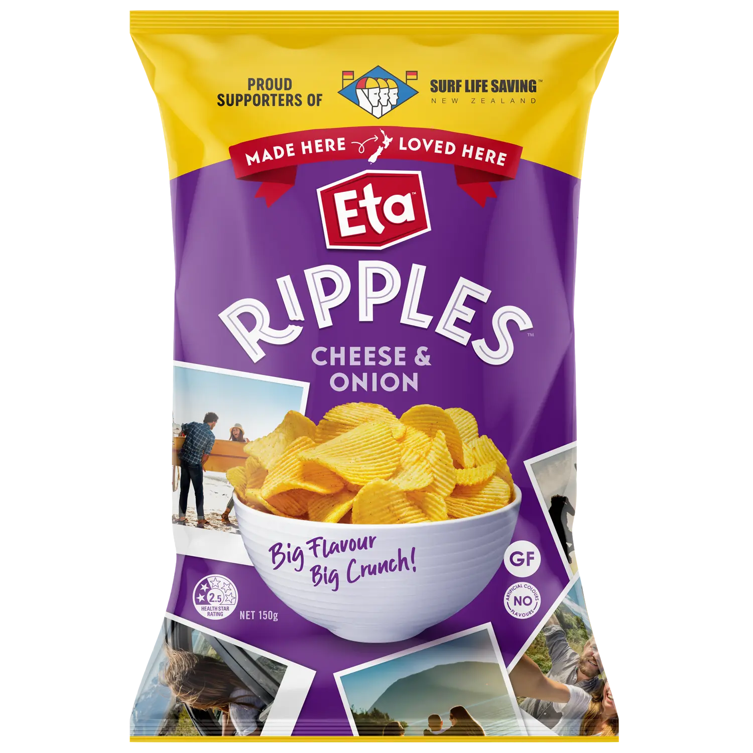 ETA Ripples Cheese & Onion 150g x12 - Vinays Food - ETA