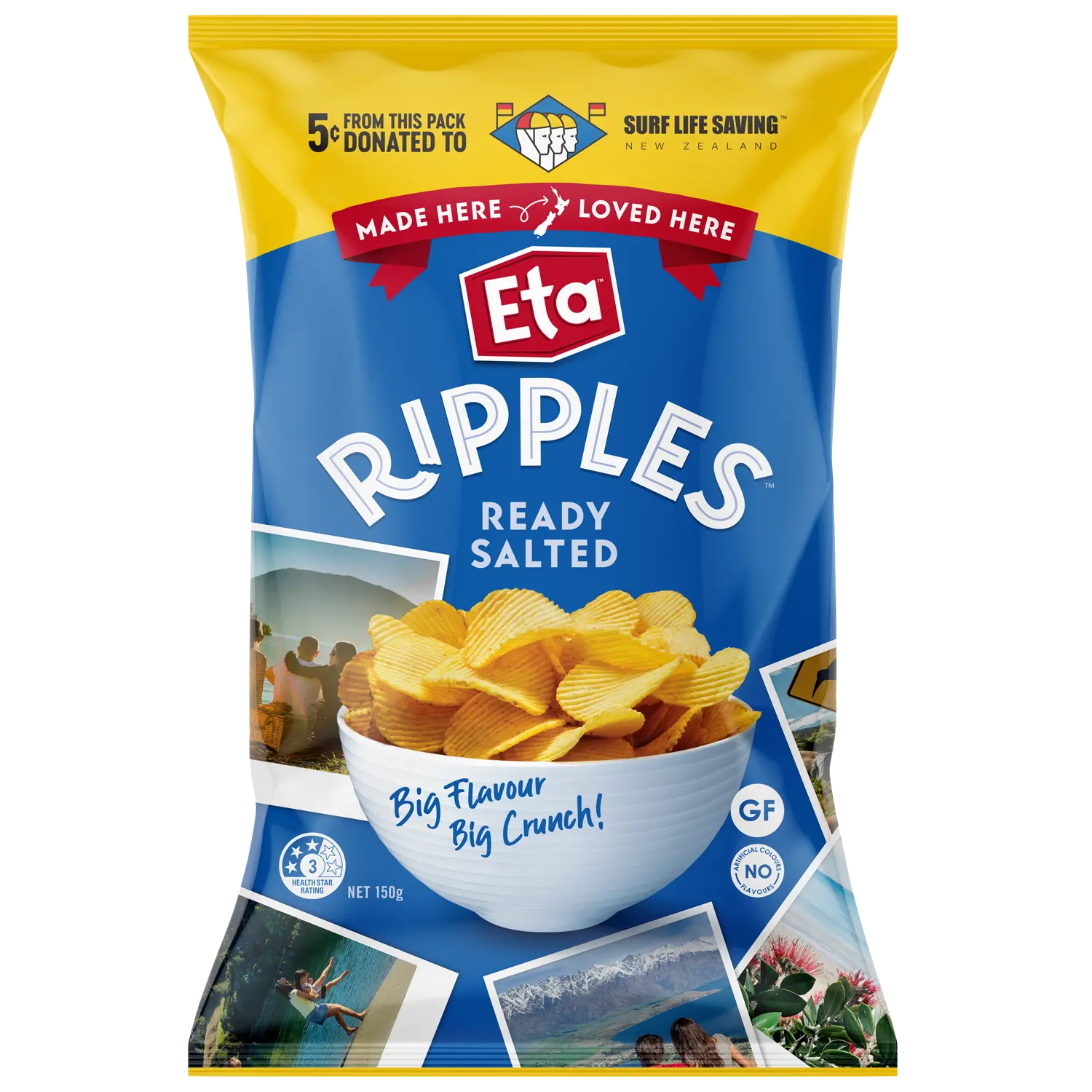 ETA Ripples Ready Salted 150g x12 - Vinays Food - ETA