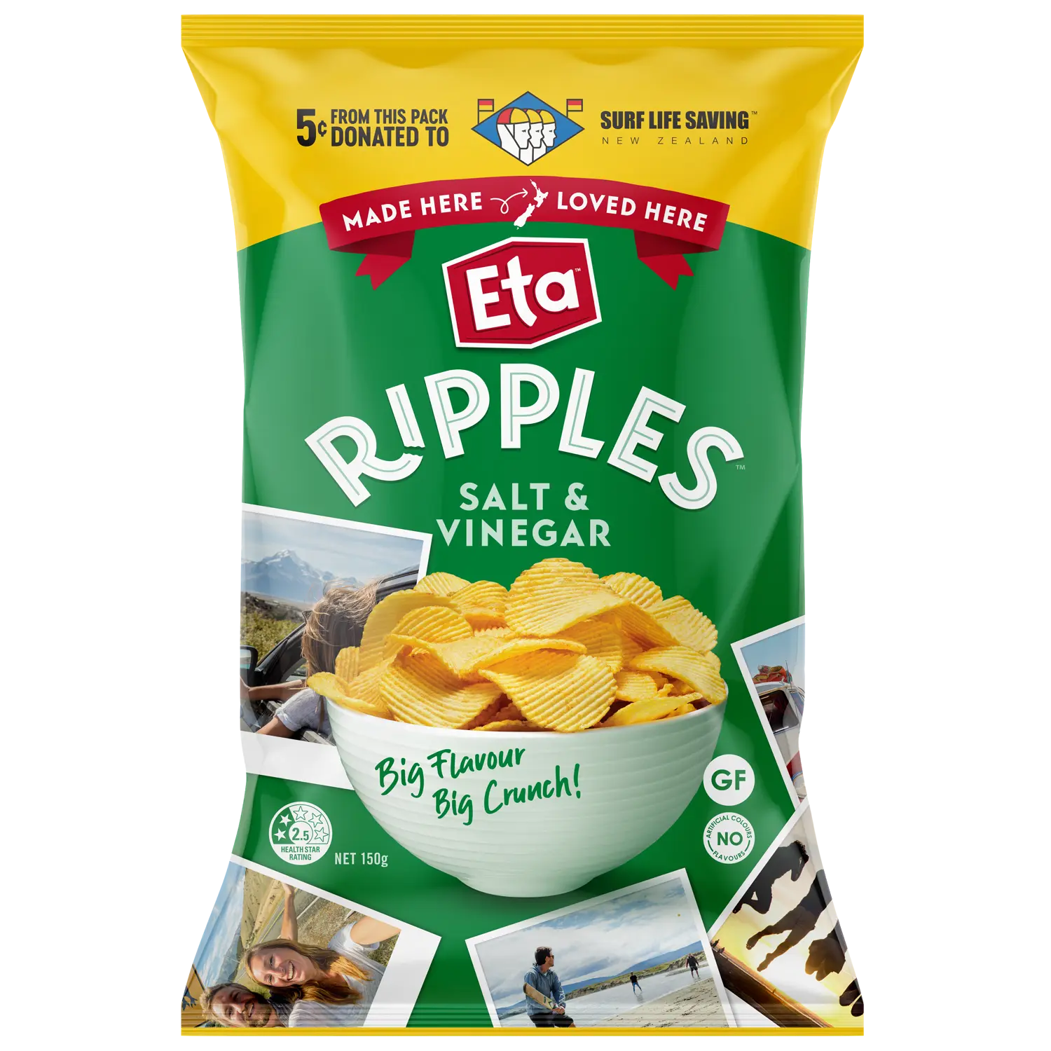 ETA Ripples Salt & Vinegar 150g x12 - Vinays Food - ETA