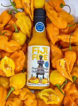 Fiji Fire Tropical Bongo Chilli Hot Sauce 150ml x12 - Vinays Food - Down to Earth
