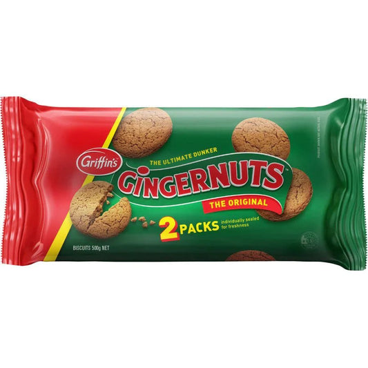 Griffins Gingernuts Twin 500g x12 - Vinays Food - Griffins