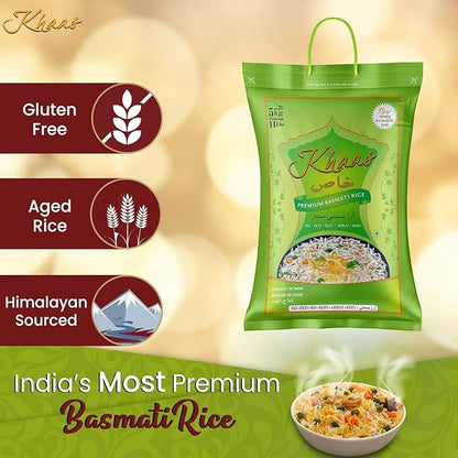 India Khaas Premium Basmati Rice 5kg x3 - Vinays Food - Khaas