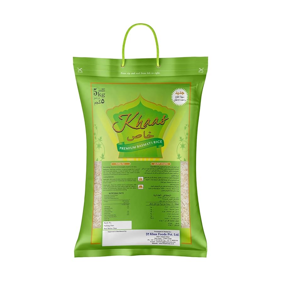 India Khaas Premium Basmati Rice 5kg x3 - Vinays Food - Khaas