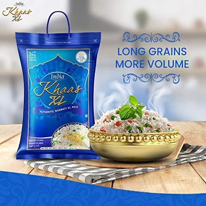 India Khaas XL Authentic Basmati Rice 5kg x3 - Vinays Food - Khaas
