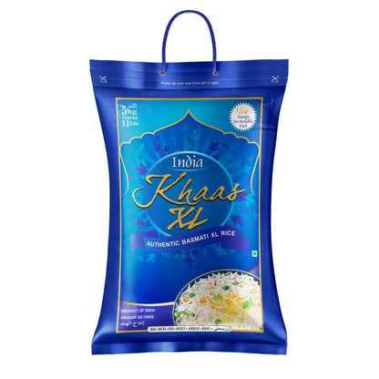 India Khaas XL Authentic Basmati Rice 5kg x3 - Vinays Food - Khaas