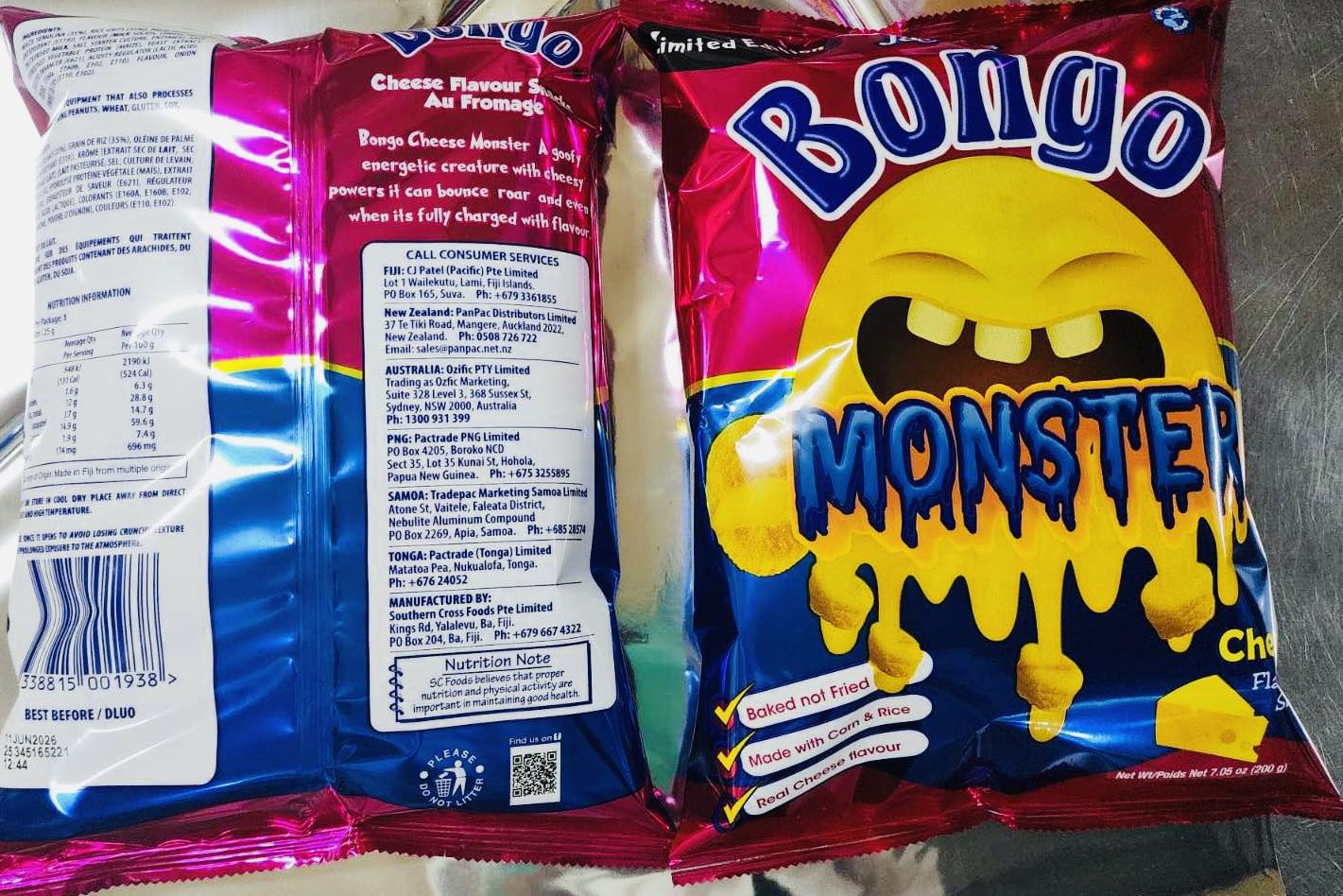 Jasons Bongo Monster Cheese 200g x12 - Vinays Food - Jasons