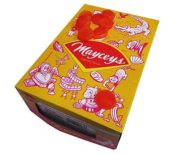 Mayceys Sour Peaches 1.75kg box (265 pc) - Vinays Food - Mayceys