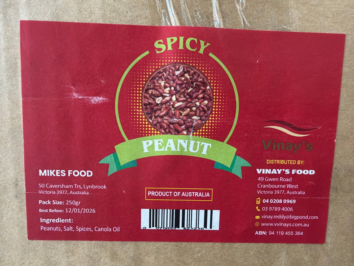 Mikes Food Fiji Style Spicy Peanut 250g x15 - Vinays Food - Vinay's