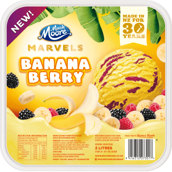 Much Moore Marvels Banana Berry 2L x9 - Vinays Food - Much Moore