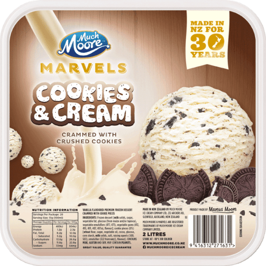 Much Moore Marvels Cookies & Cream 2L x9 - Vinays Food - Much Moore