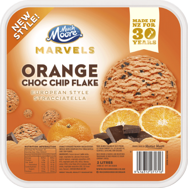 Much Moore Marvels Orange Choc Chip 2L x9 - Vinays Food - Much Moore