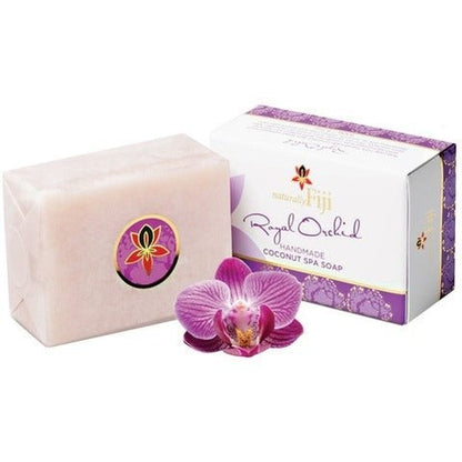 Naturally Fiji Coconut Spa Soap Royal Orchid 100g x 1 (Single Unit) - Vinays Food - Naturally Fiji