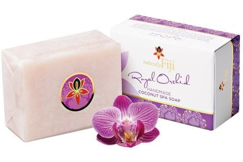 Naturally Fiji Coconut Spa Soap Royal Orchid 100g x 1 (Single Unit) - Vinays Food - Naturally Fiji