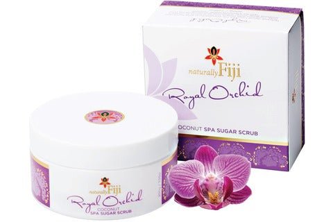 Naturally Fiji Coconut Spa Sugar Scrub Royal Orchid 200ml x 1 (Single Unit) - Vinays Food - Naturally Fiji