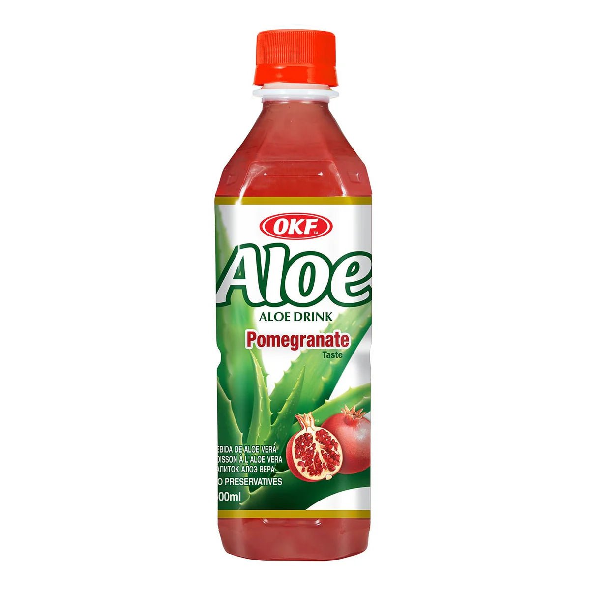 OKF Aloe Vera Drink Pomegranate 500ml x 20 - Vinays Food - OKF