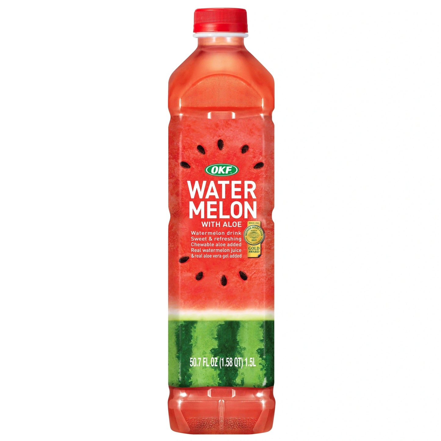 OKF Watermelon Drink with Aloe 1.5L x 1 (Single Unit) - Vinays Food - OKF
