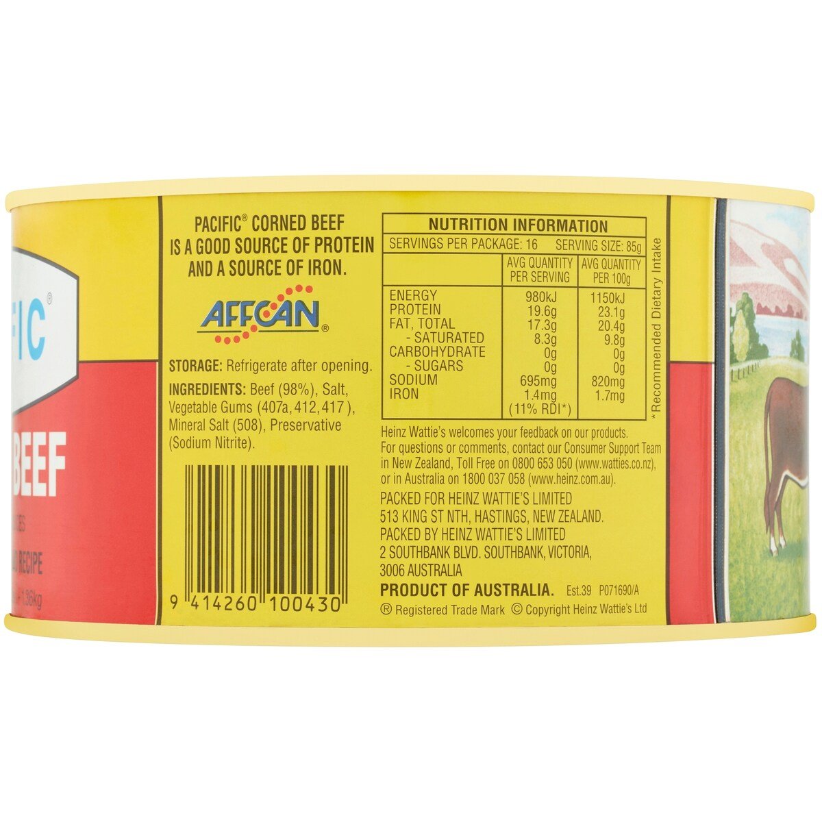 Pacific Corned Beef 1.36k x 6 - Vinays Food - Heinz Pacific
