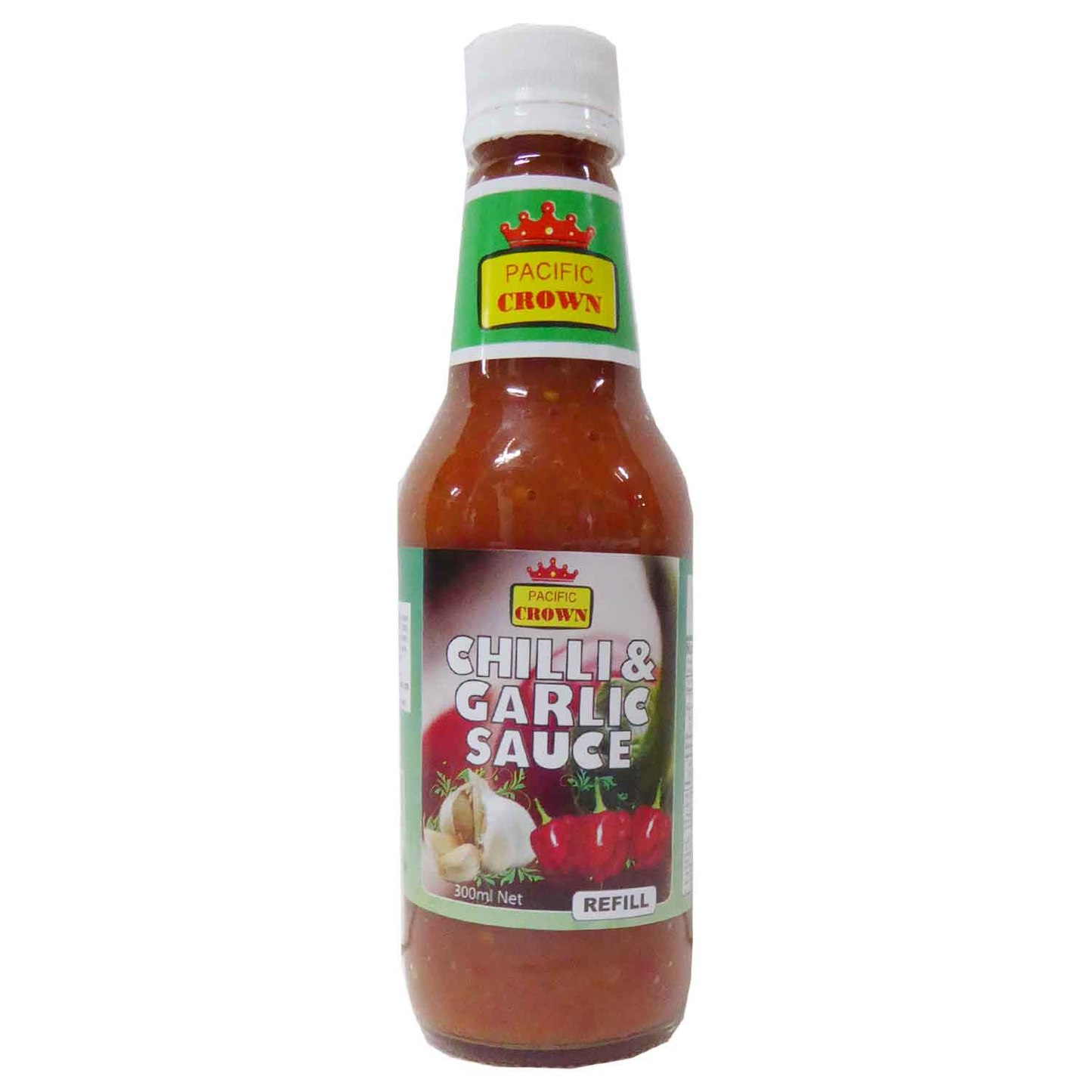 Pacific Crown Chilli Garlic Sauce 300ml x 24 - Vinays Food - Pacific Crown