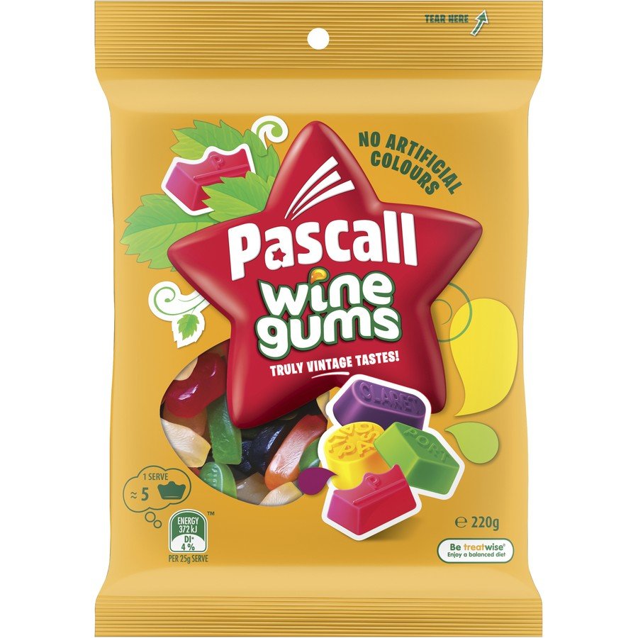 Pascall Family Wine Gums 180g x18 - Vinays Food - Pascall