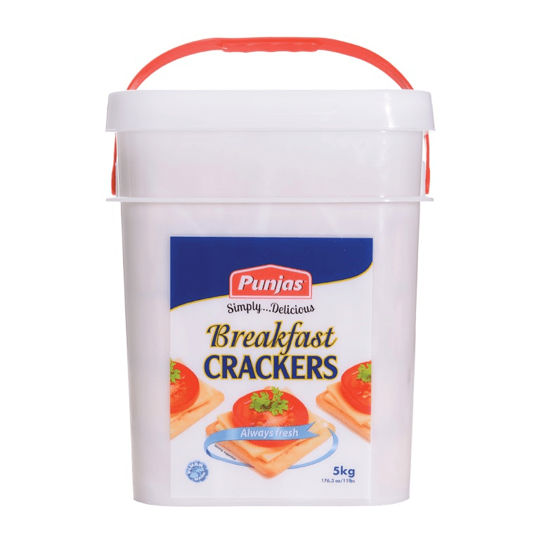 Punjas Breakfast Crackers 5kg Pail - Vinays Food - Punjas