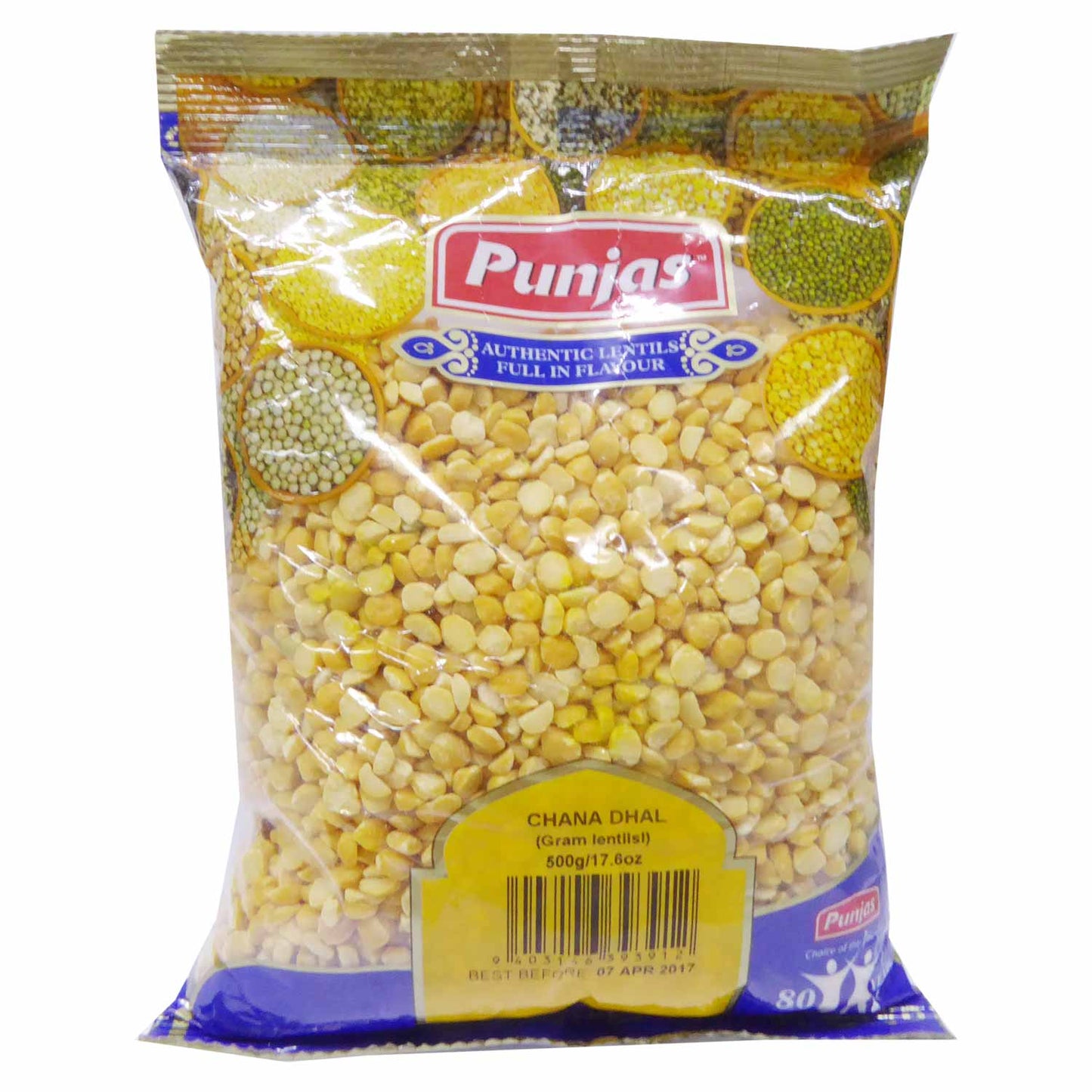 Punjas Chana Dhal 500g x30 - Vinays Food - Punjas