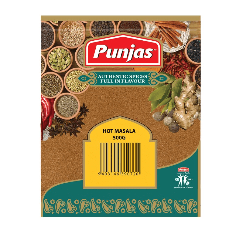 Punjas Hot Masala 500g x20 - Vinays Food - Punjas